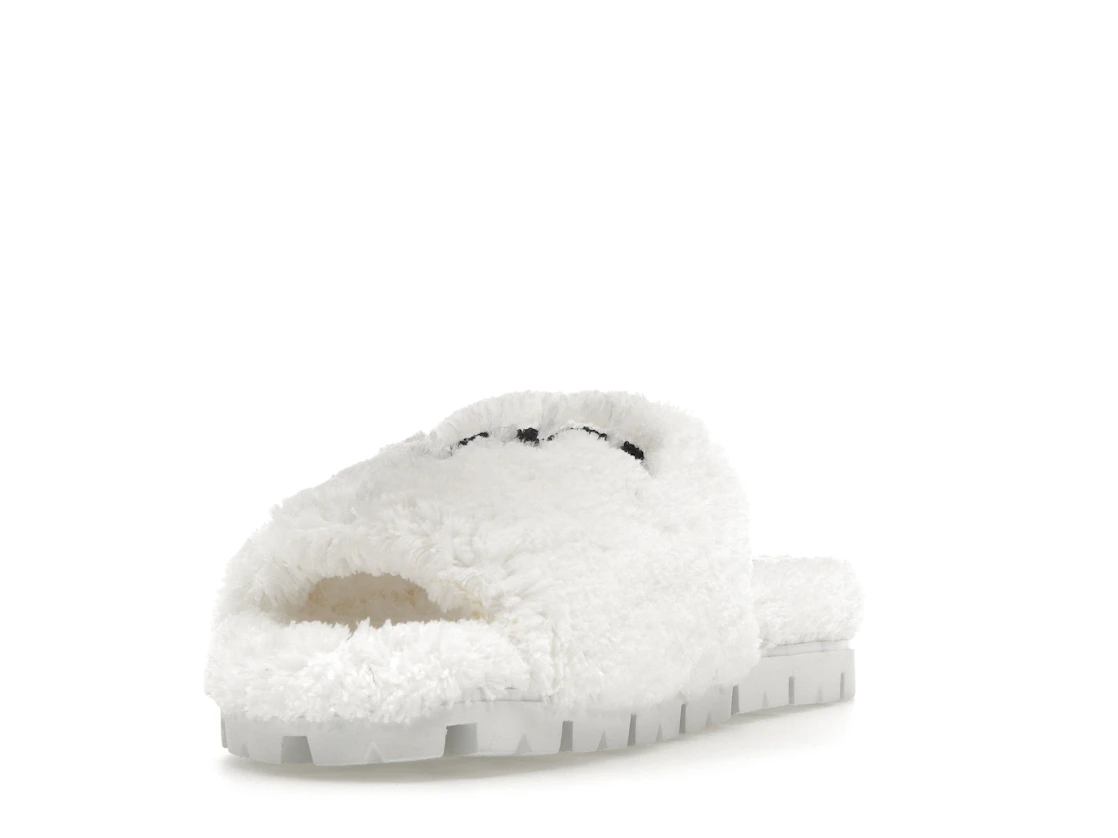 Vue 13 de Prada Terry Cloth Slide White Black 