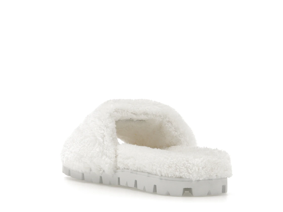 Vue 25 de Prada Terry Cloth Slide White Black 