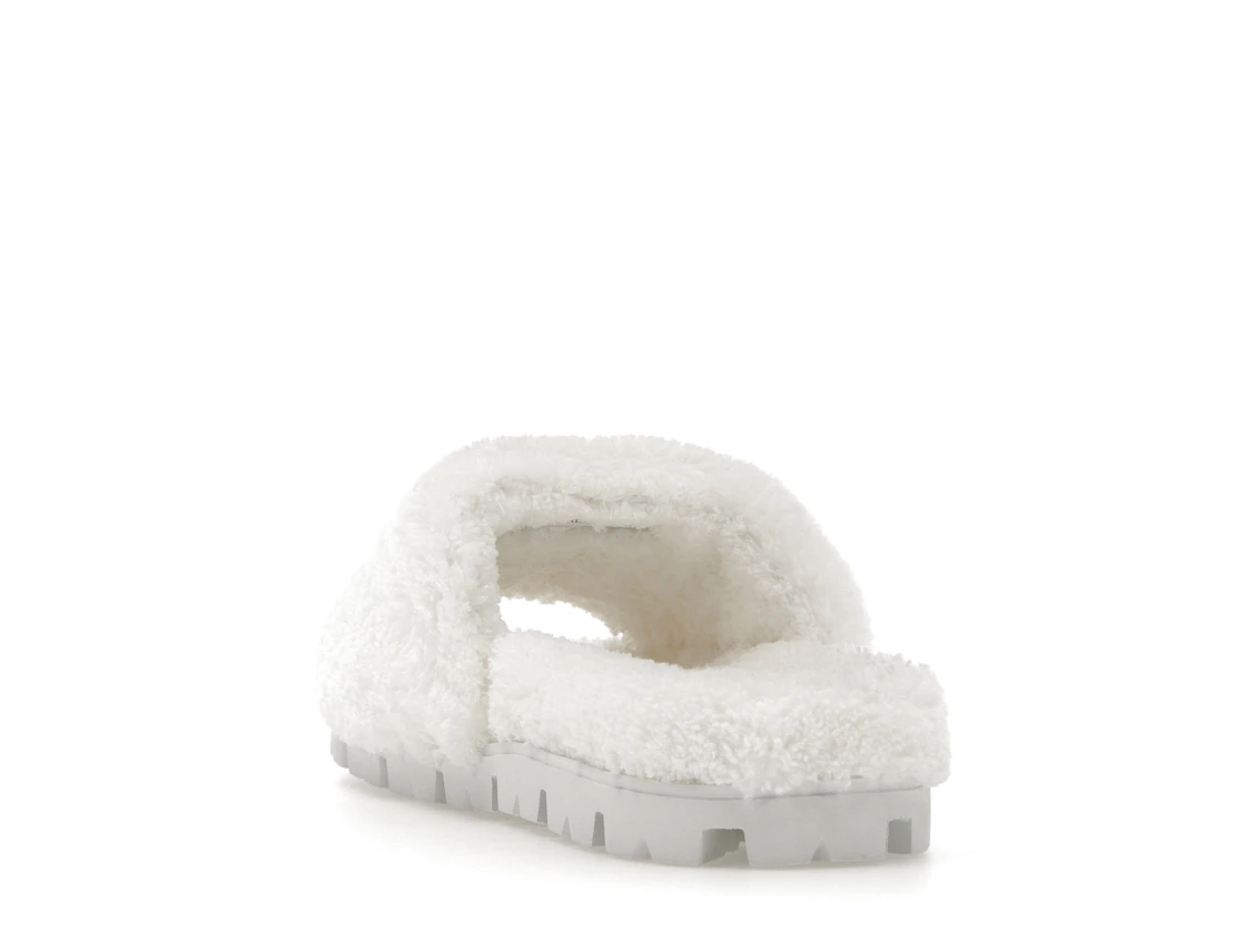Vue 26 de Prada Terry Cloth Slide White Black 