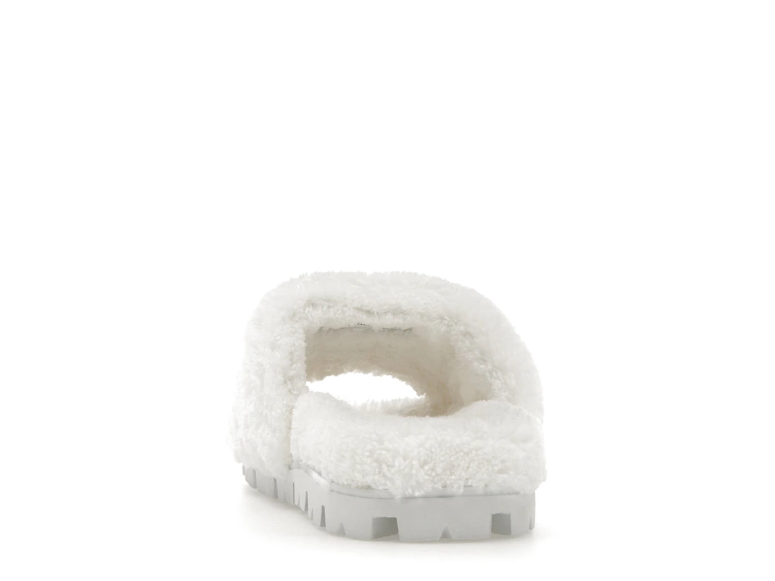 Vue 27 de Prada Terry Cloth Slide White Black 