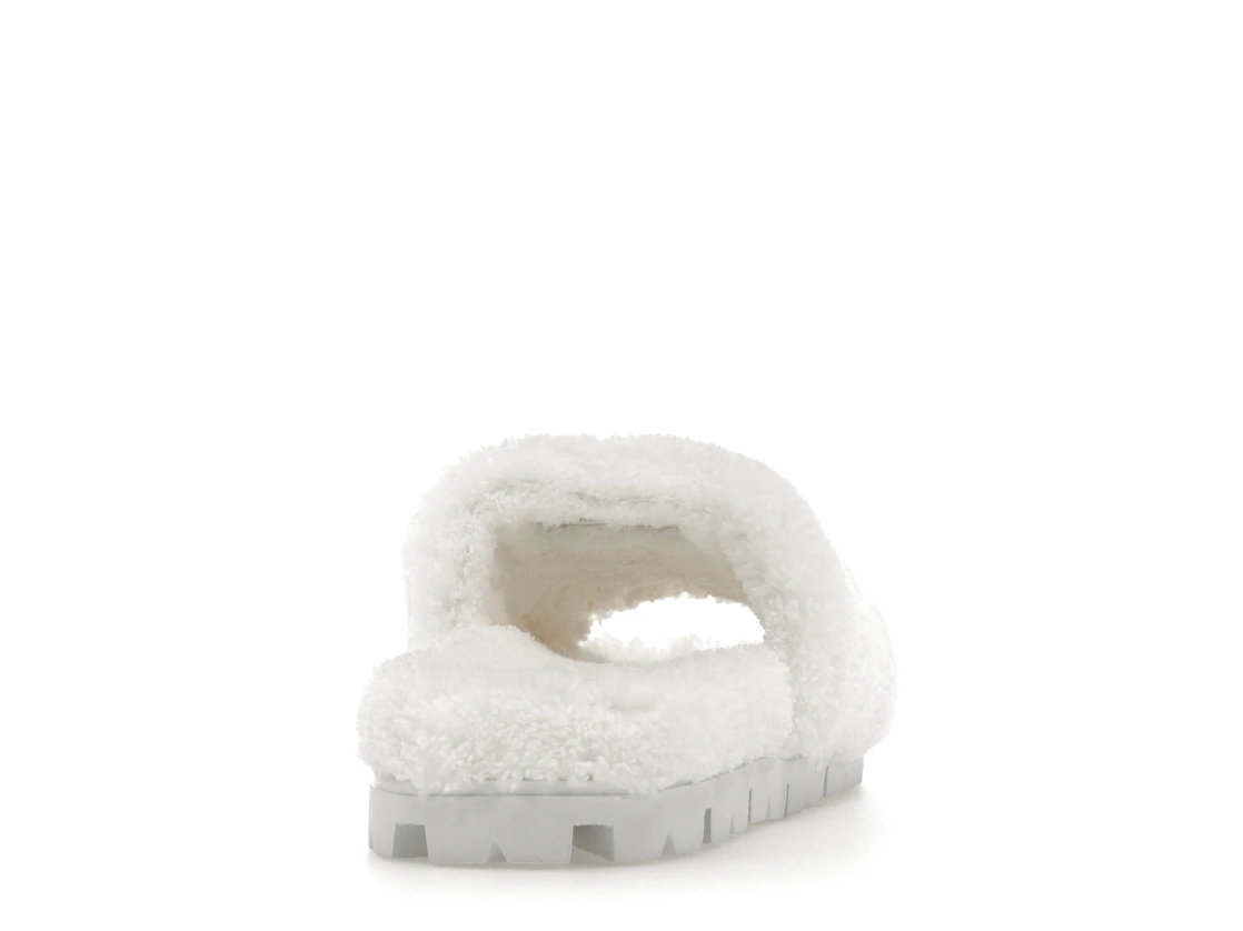 Vue 29 de Prada Terry Cloth Slide White Black 