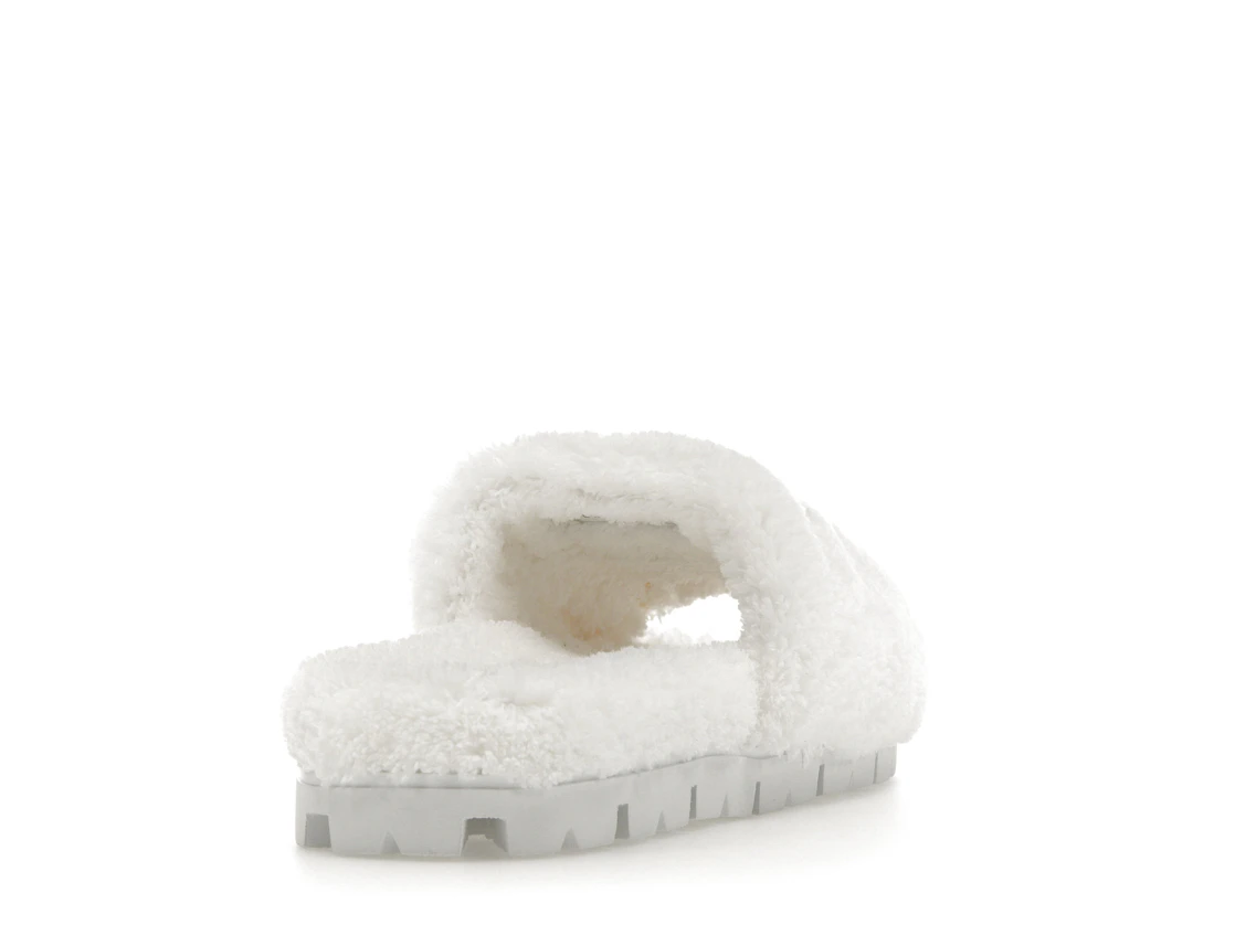 Vue 30 de Prada Terry Cloth Slide White Black 