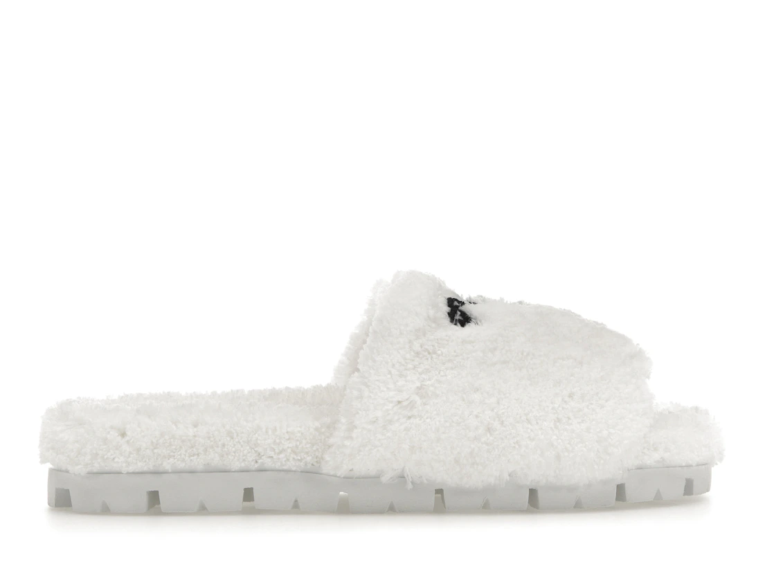 Vue 36 de Prada Terry Cloth Slide White Black 