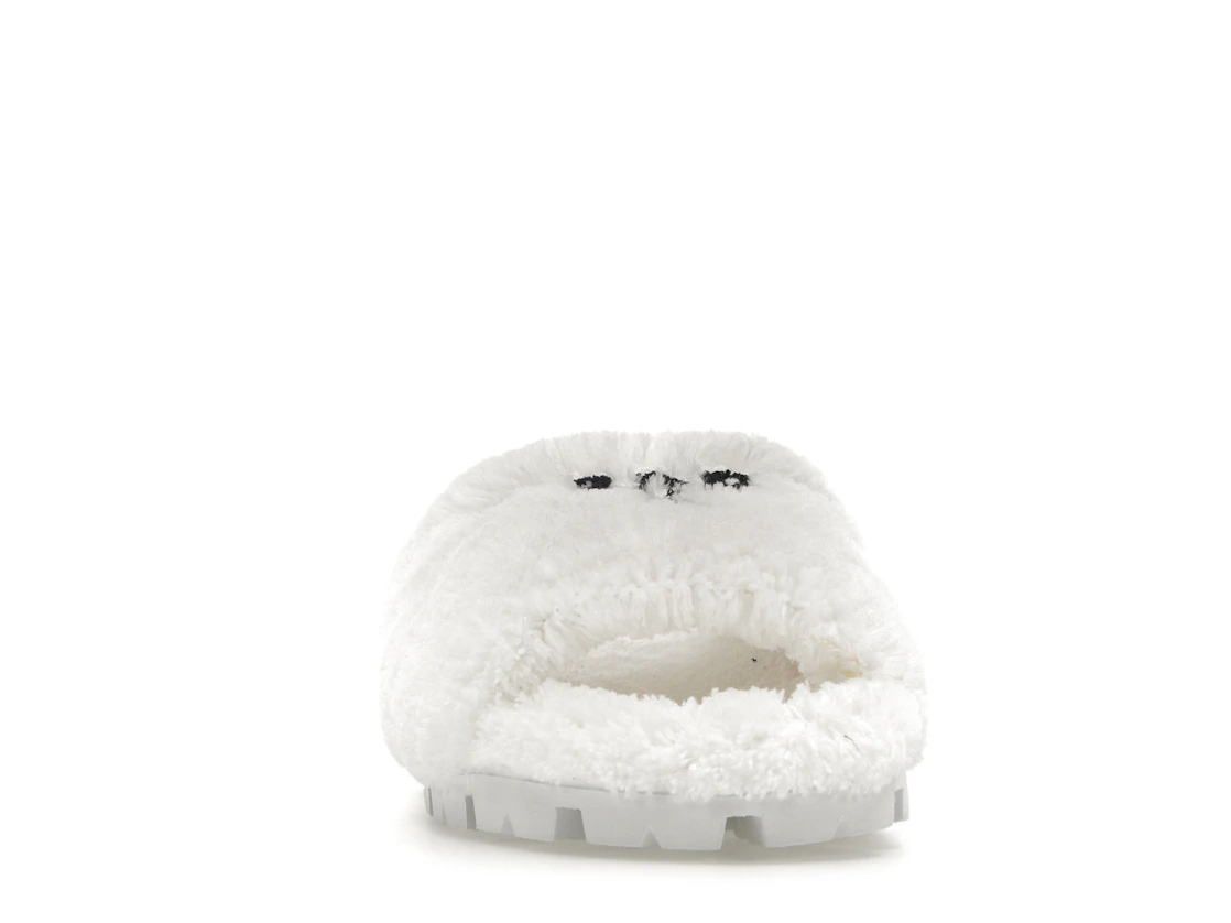 Vue 9 de Prada Terry Cloth Slide White Black 