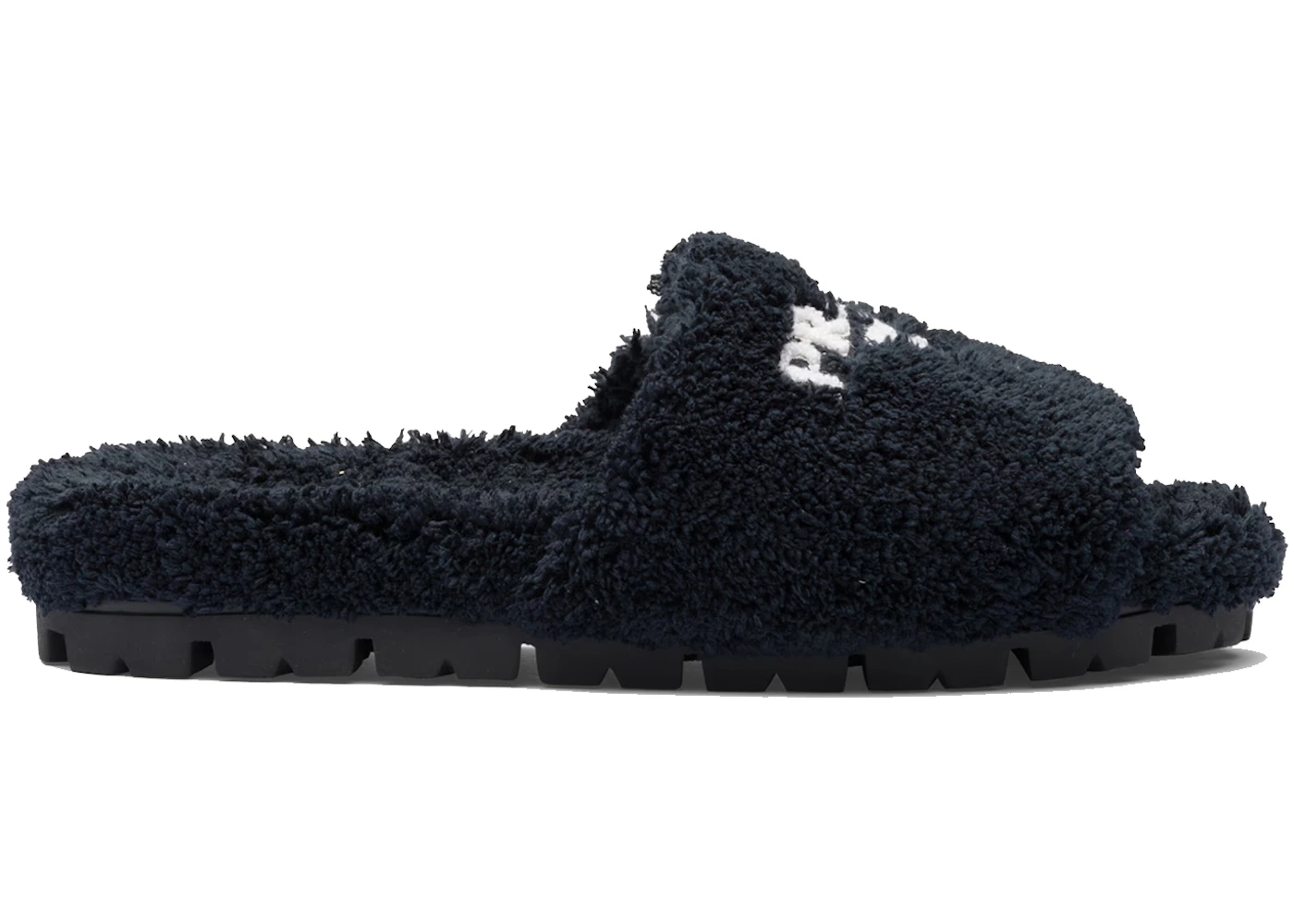 Prada Terry Cloth Slides Black 