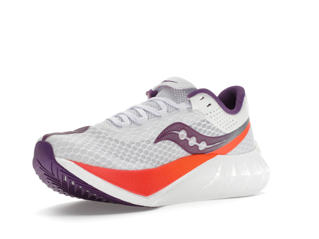 Vue 15 de Saucony Endorphin Pro 4 White Violet 