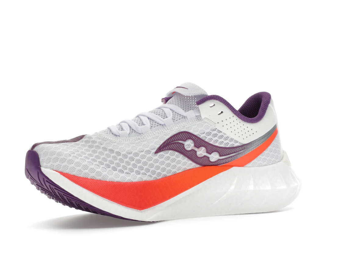 Vue 16 de Saucony Endorphin Pro 4 White Violet 