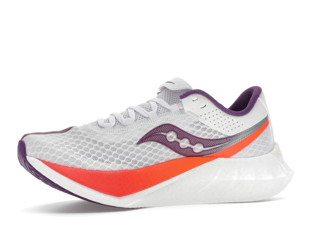 Vue 17 de Saucony Endorphin Pro 4 White Violet 
