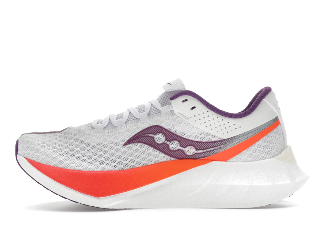 Vue 19 de Saucony Endorphin Pro 4 White Violet 