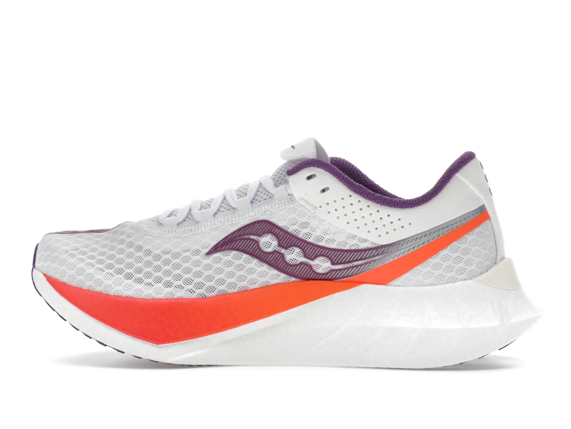 Vue 20 de Saucony Endorphin Pro 4 White Violet 