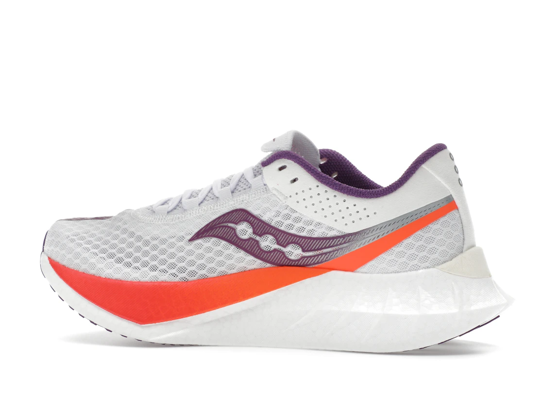 Vue 21 de Saucony Endorphin Pro 4 White Violet 