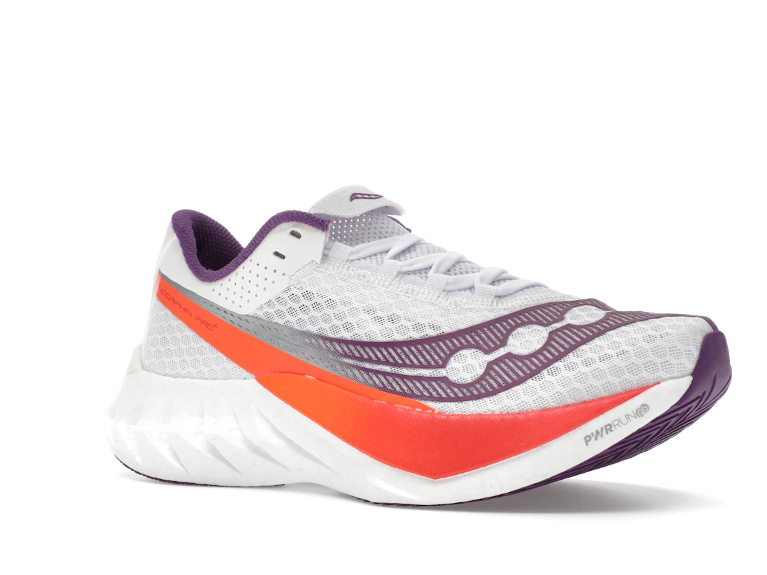 Vue 4 de Saucony Endorphin Pro 4 White Violet 