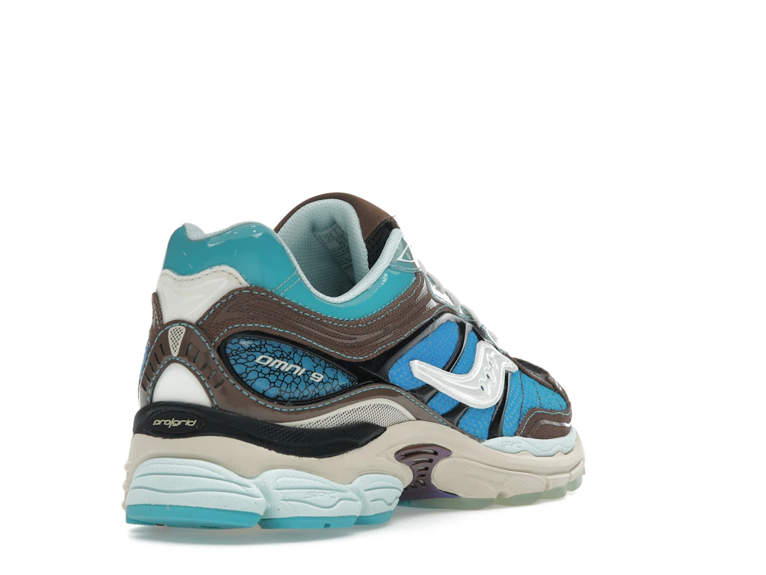Vue 31 de Saucony ProGrid Omni 9 Footpatrol Blue Brown