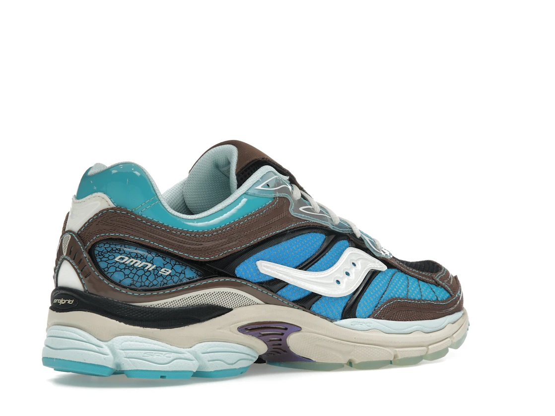 Vue 33 de Saucony ProGrid Omni 9 Footpatrol Blue Brown