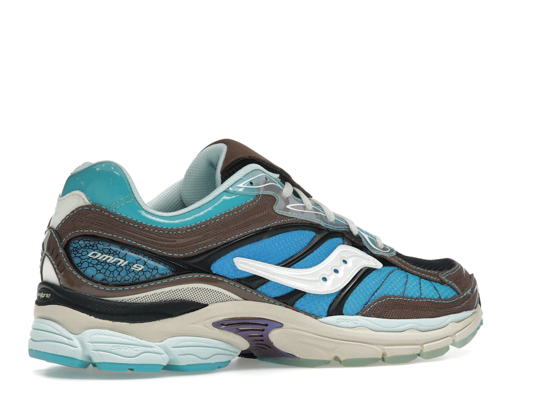 Vue 34 de Saucony ProGrid Omni 9 Footpatrol Blue Brown