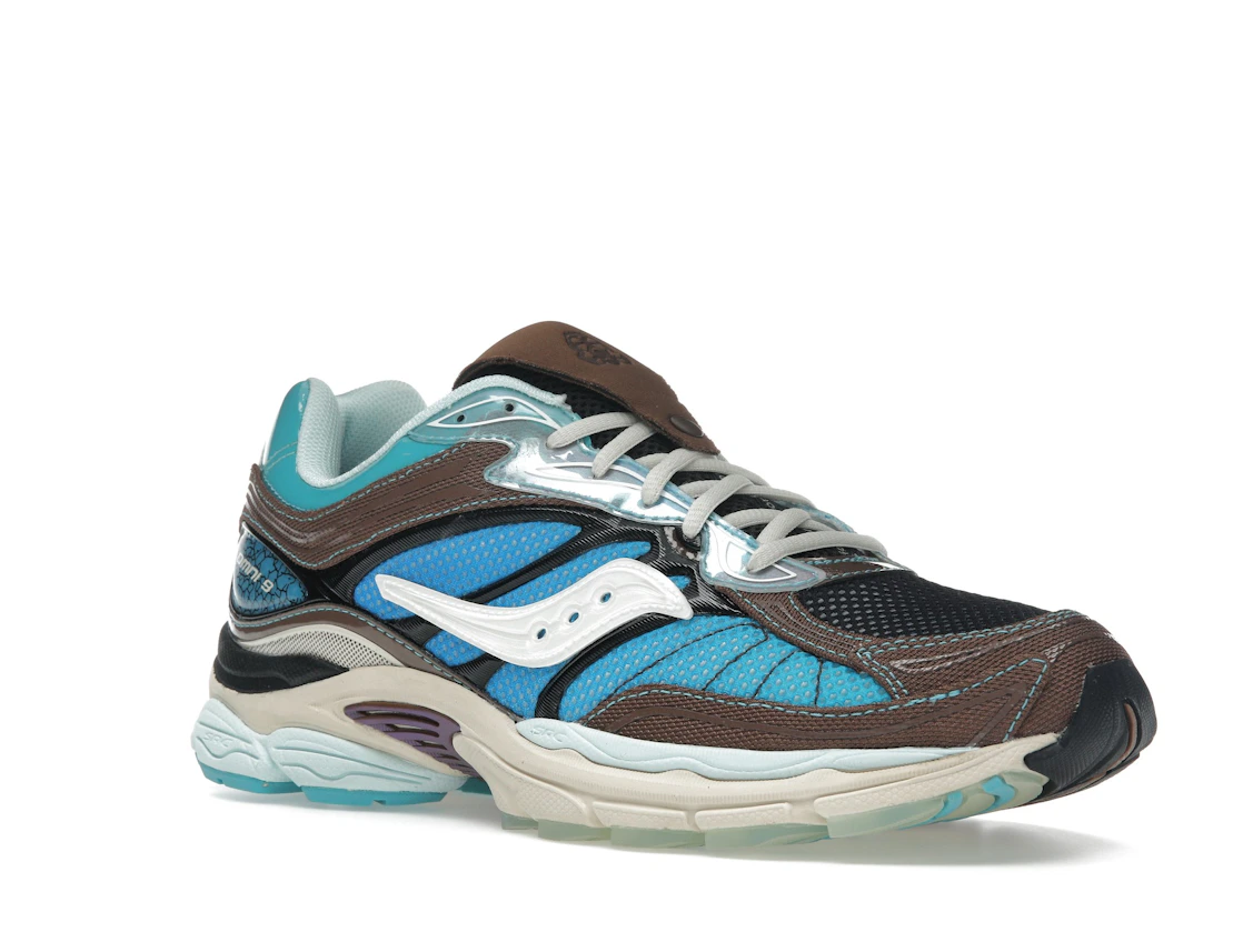 Vue 5 de Saucony ProGrid Omni 9 Footpatrol Blue Brown