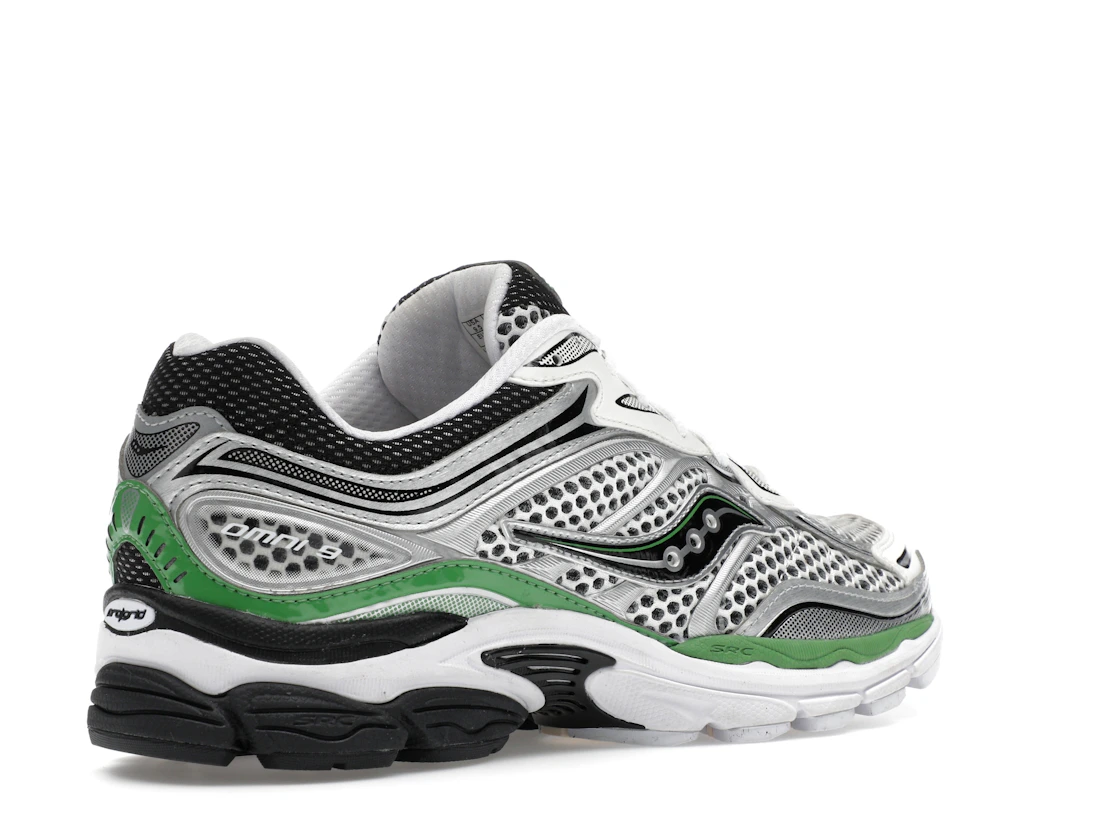 Vue 33 de Saucony ProGrid Omni 9 Silver Green