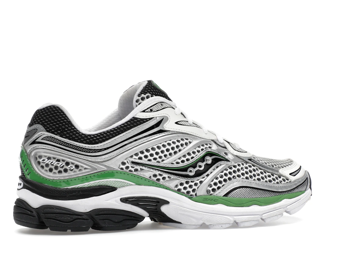 Vue 35 de Saucony ProGrid Omni 9 Silver Green