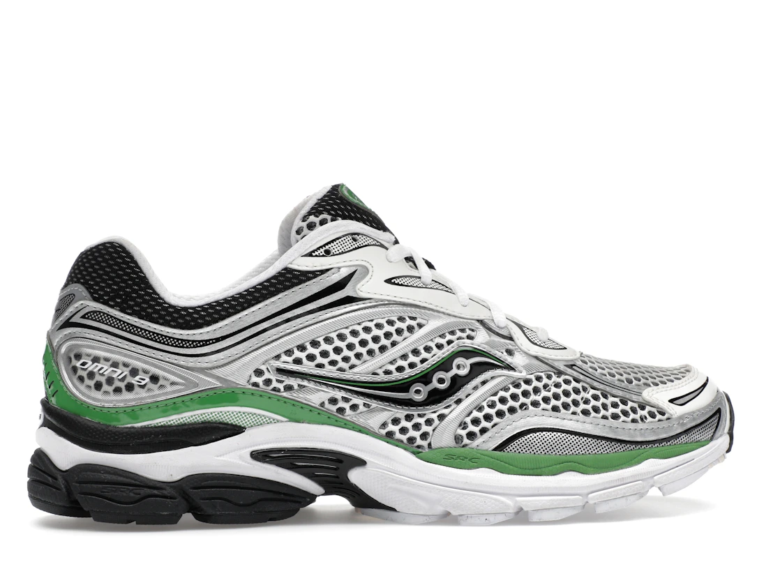 Vue 36 de Saucony ProGrid Omni 9 Silver Green