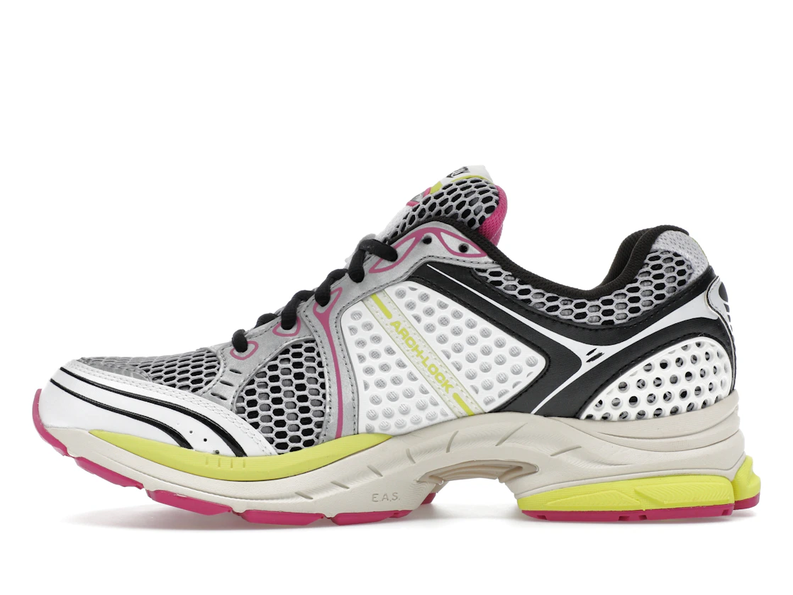 Vue 19 de Saucony ProGrid Triumph 4 White Fluo Pink