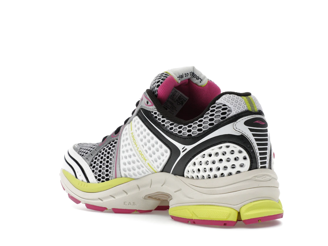 Vue 24 de Saucony ProGrid Triumph 4 White Fluo Pink