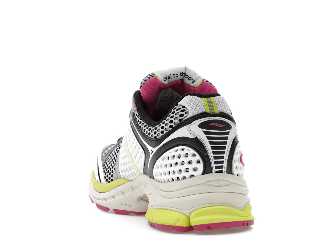 Vue 26 de Saucony ProGrid Triumph 4 White Fluo Pink