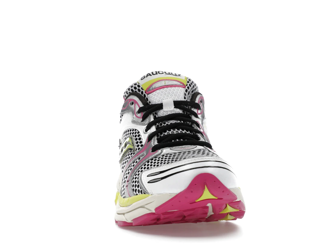 Vue 9 de Saucony ProGrid Triumph 4 White Fluo Pink