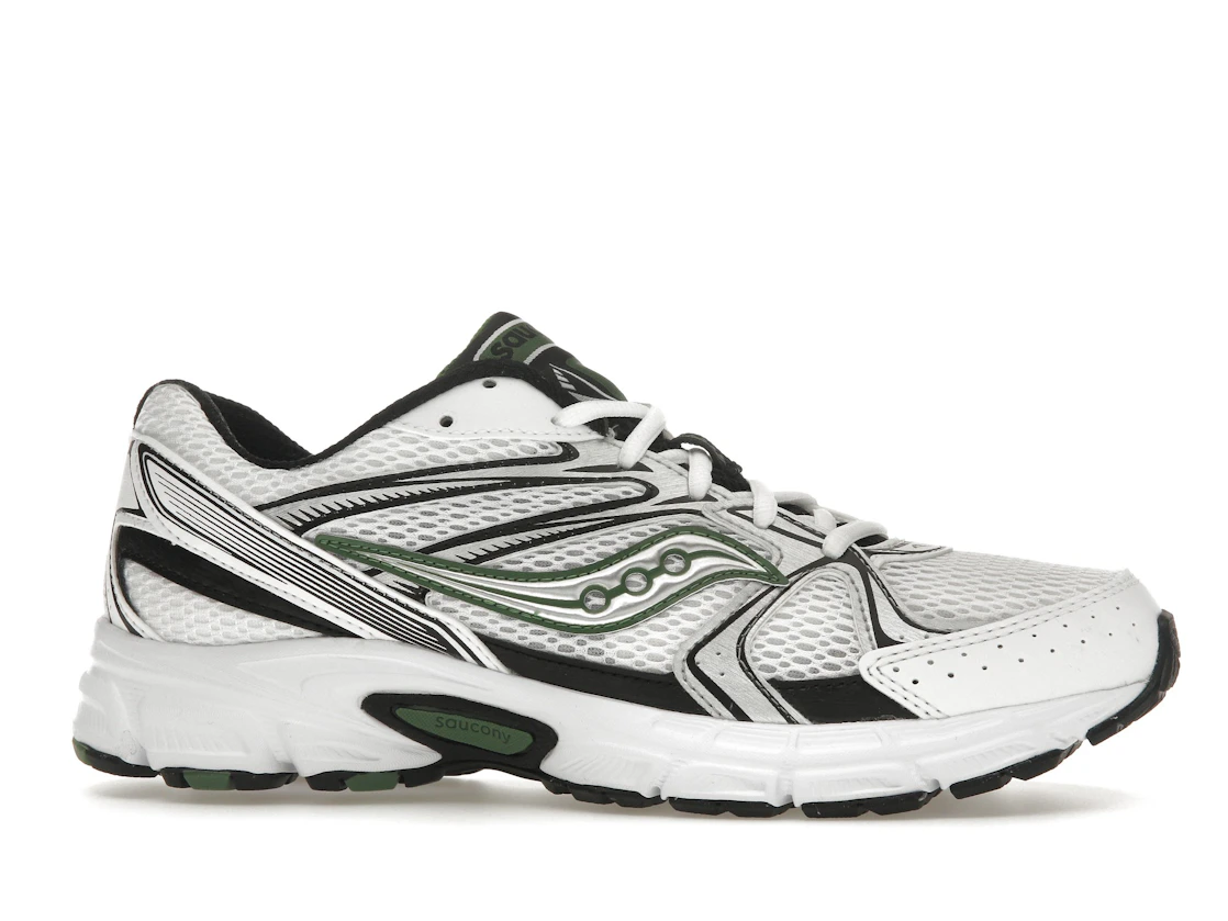 Vue 2 de Saucony Ride Millennium White Green Black