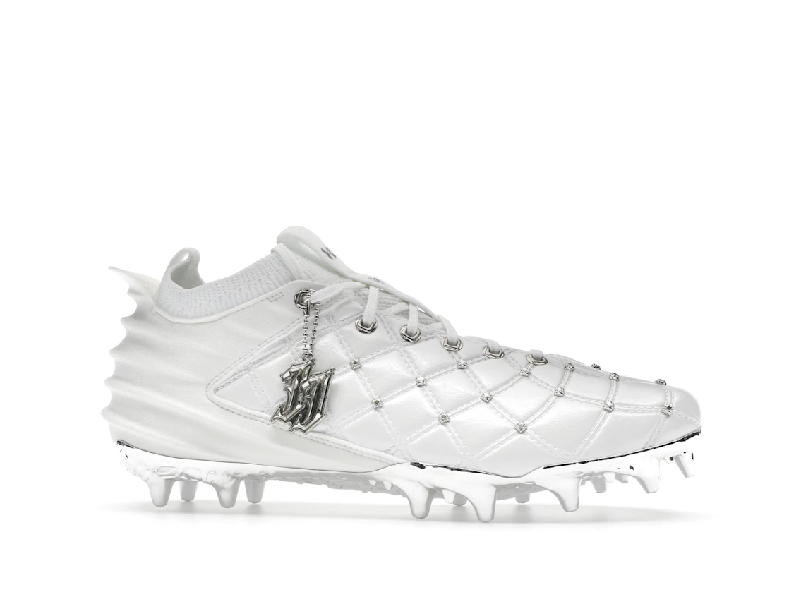 Vue 2 de Under Armour UA Blur Pro Justin Jefferson White Metallic Silver