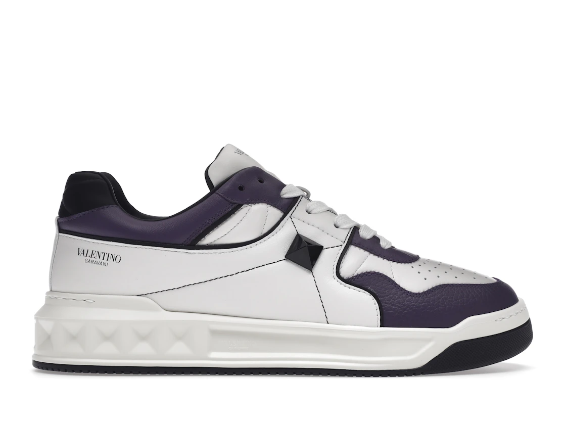 Vue 1 de Valentino One Stud Low-Top White Purple Black