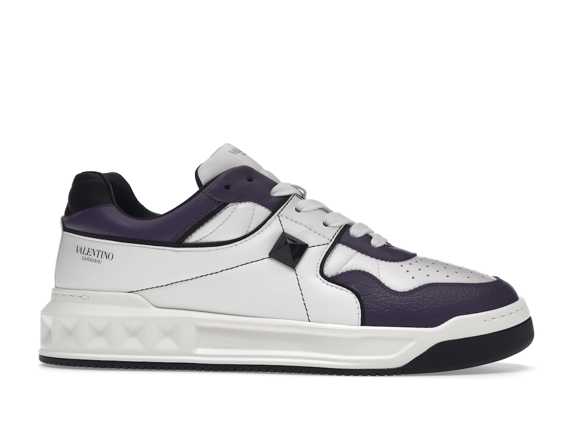 Vue 2 de Valentino One Stud Low-Top White Purple Black
