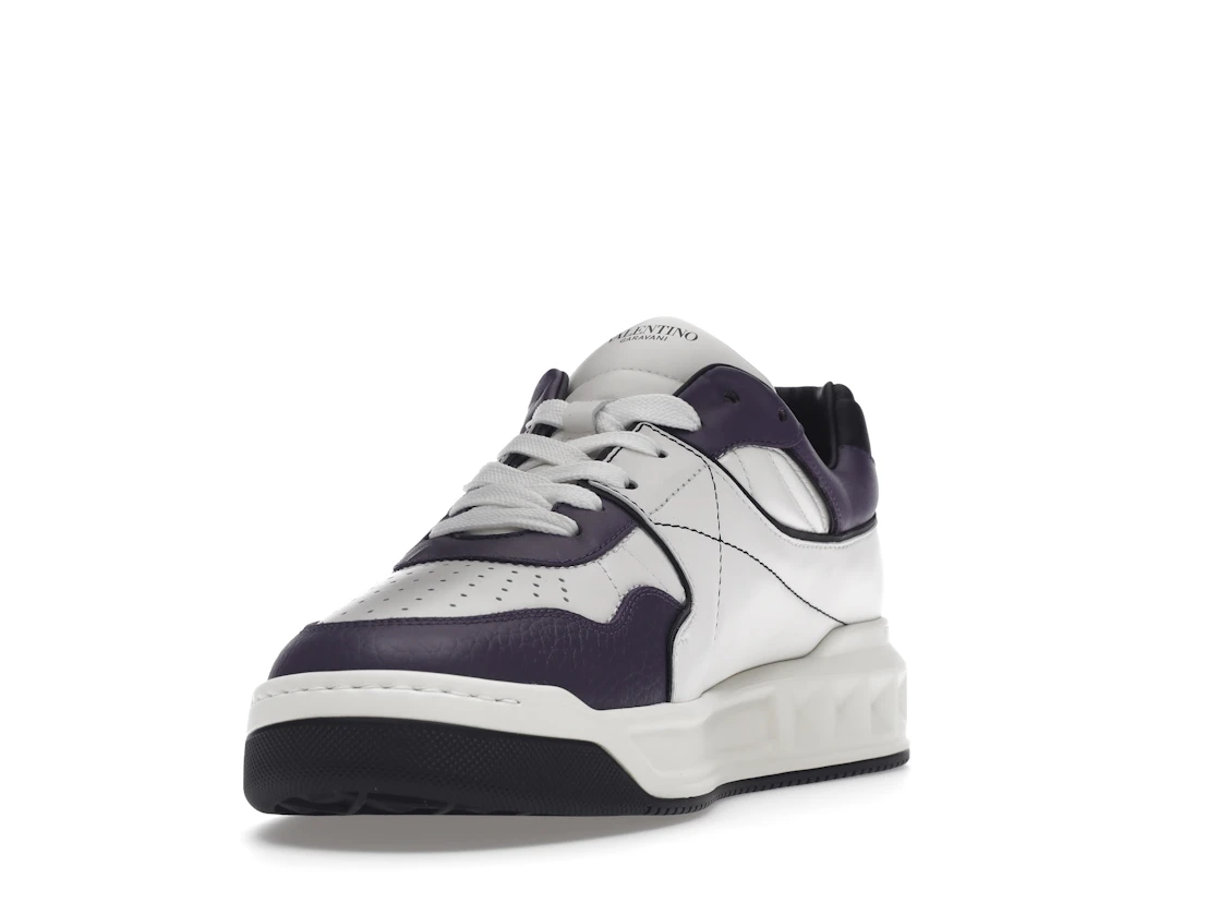 Vue 13 de Valentino One Stud Low-Top White Purple Black