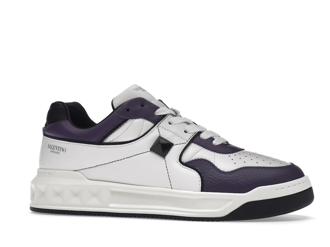 Vue 3 de Valentino One Stud Low-Top White Purple Black