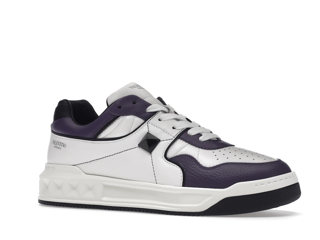 Vue 4 de Valentino One Stud Low-Top White Purple Black
