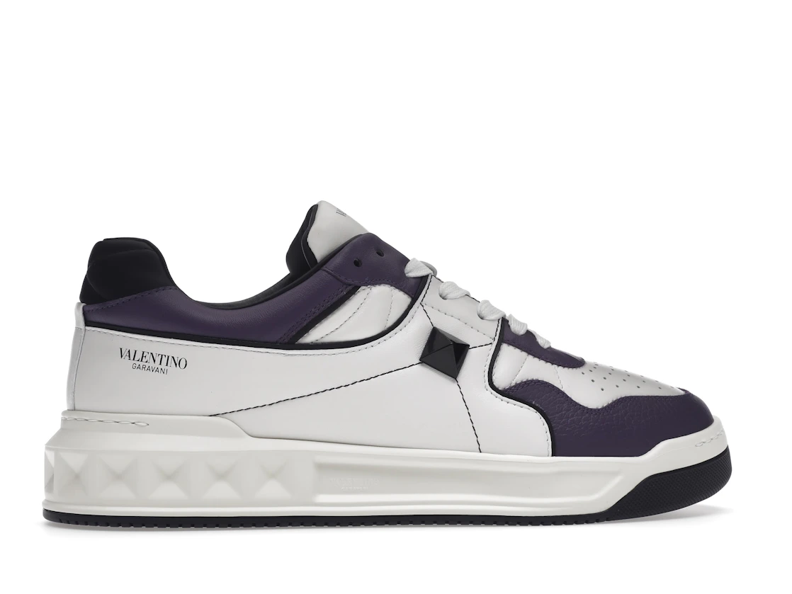 Vue 36 de Valentino One Stud Low-Top White Purple Black