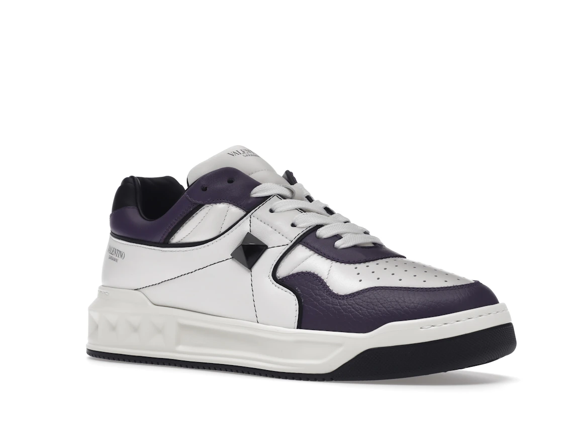 Vue 5 de Valentino One Stud Low-Top White Purple Black