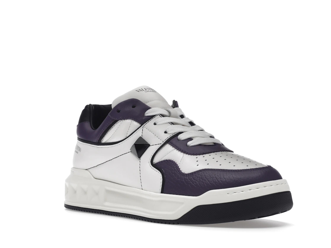Vue 6 de Valentino One Stud Low-Top White Purple Black