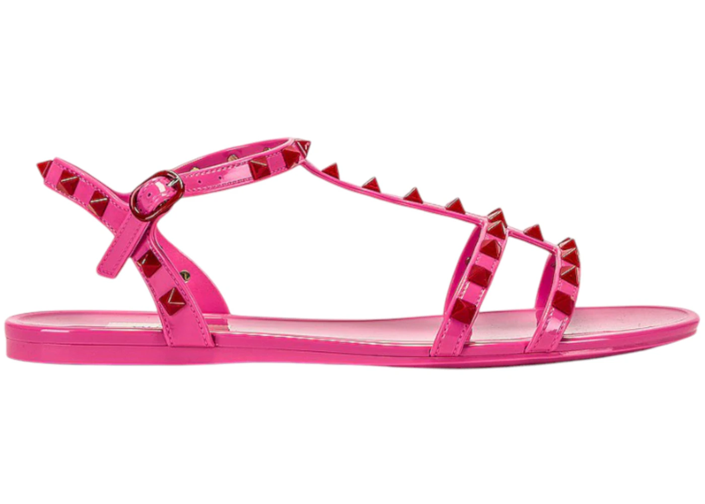 Valentino Rockstud Ankle Strap Sandals Pink 
