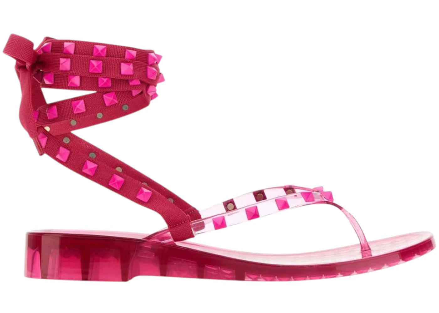 Valentino Rockstud Gladiator Sandals Pink 