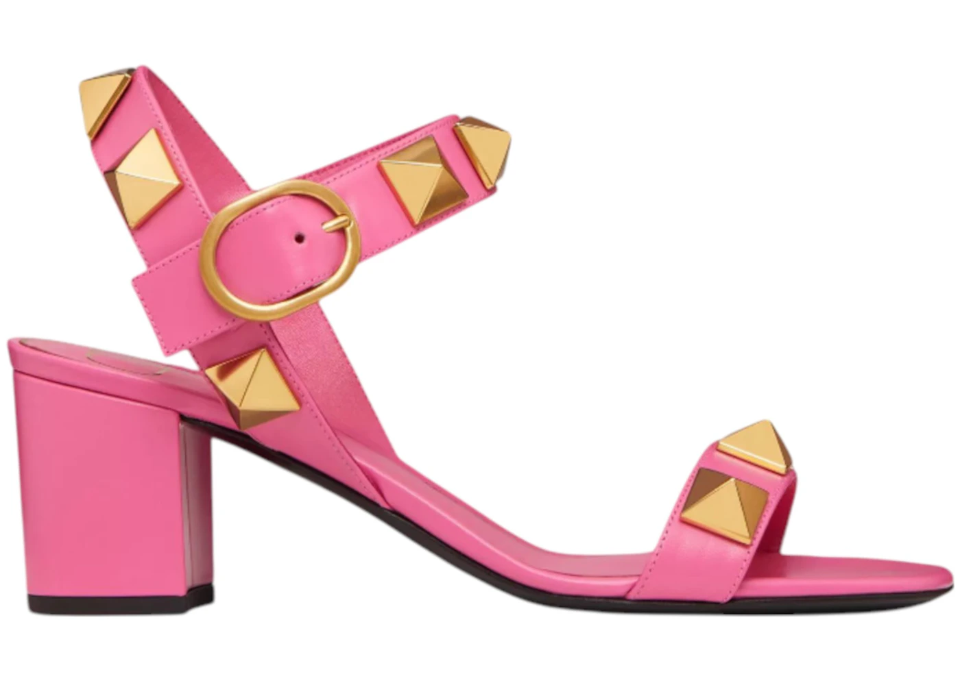 Valentino Roman Stud Calfskin Sandal Pink 