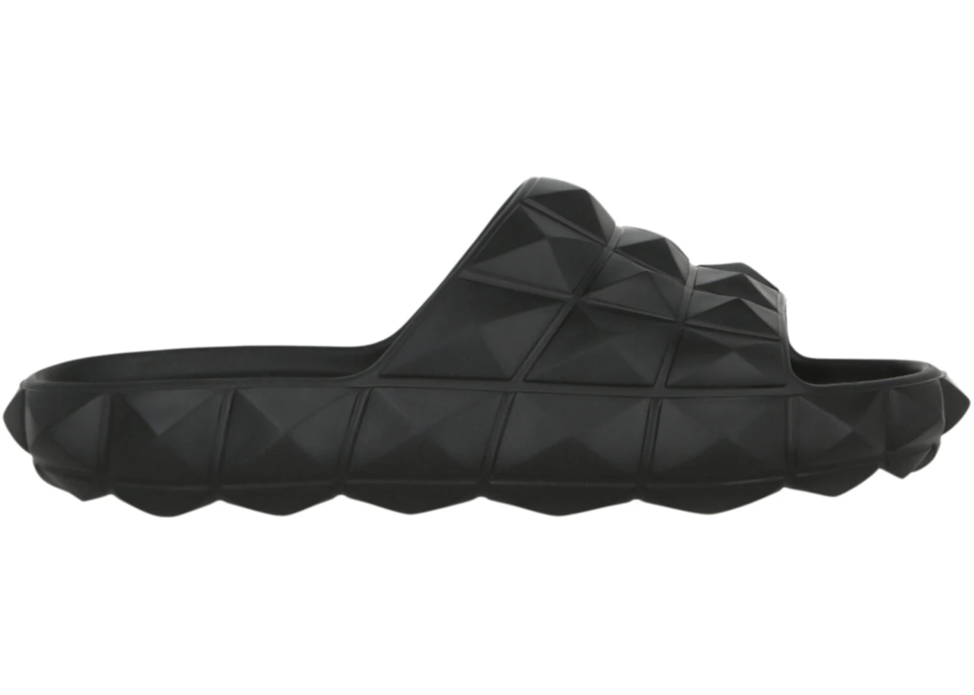 Valentino Roman Stud Turtle Slide Sandal Black 