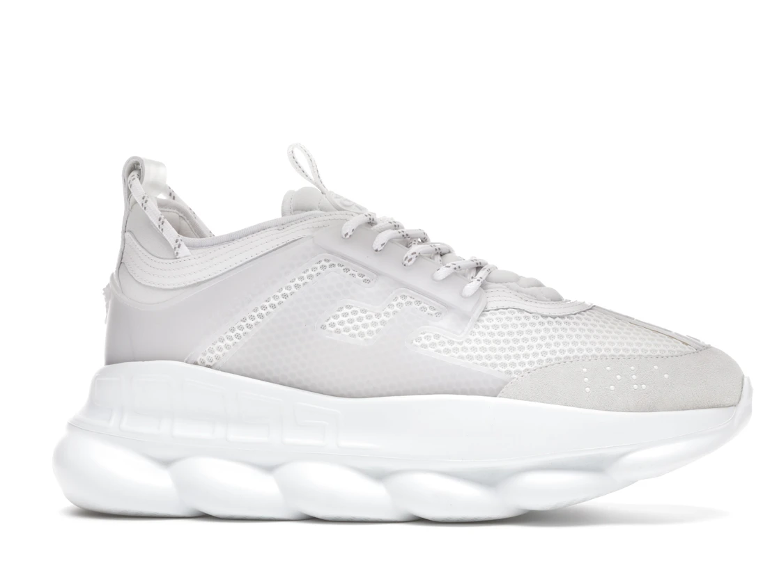Vue 2 de Versace Chain Reaction White Mesh Rubber Suede