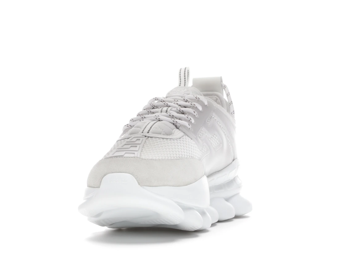 Vue 12 de Versace Chain Reaction White Mesh Rubber Suede