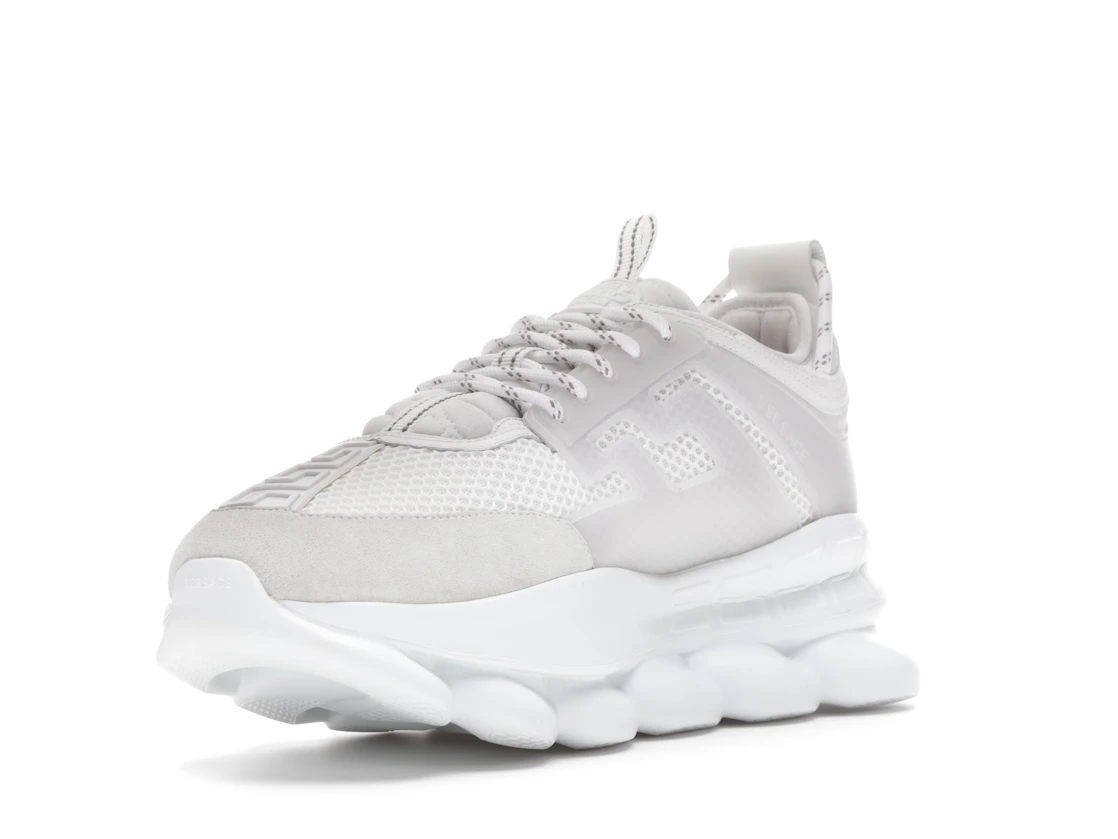 Vue 14 de Versace Chain Reaction White Mesh Rubber Suede