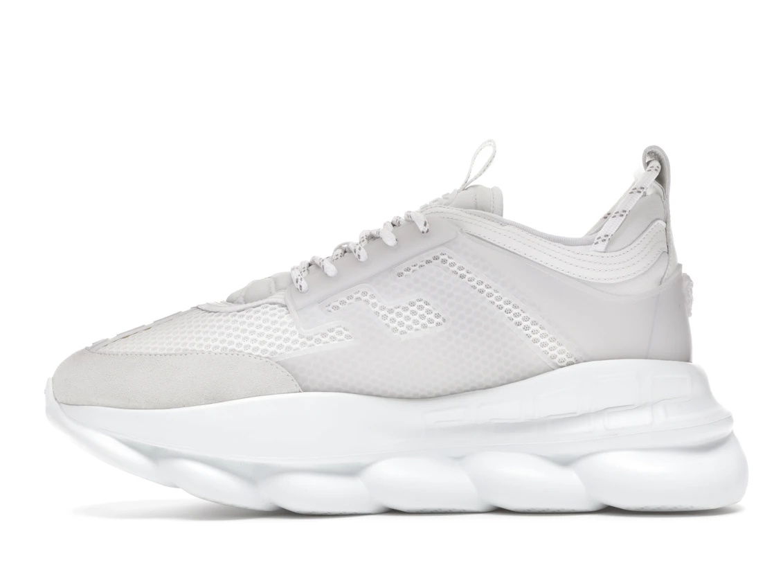 Vue 19 de Versace Chain Reaction White Mesh Rubber Suede