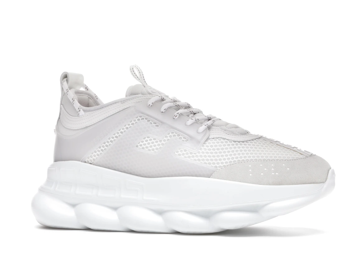 Vue 3 de Versace Chain Reaction White Mesh Rubber Suede