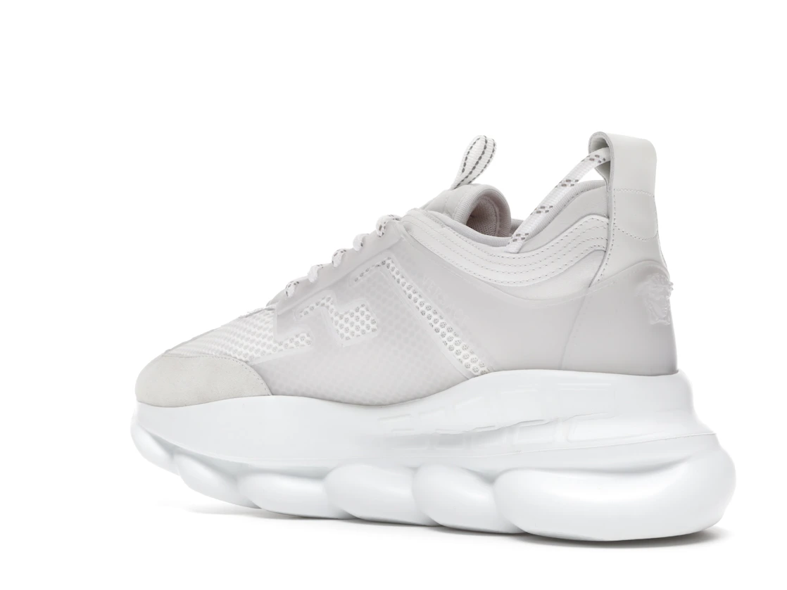 Vue 23 de Versace Chain Reaction White Mesh Rubber Suede