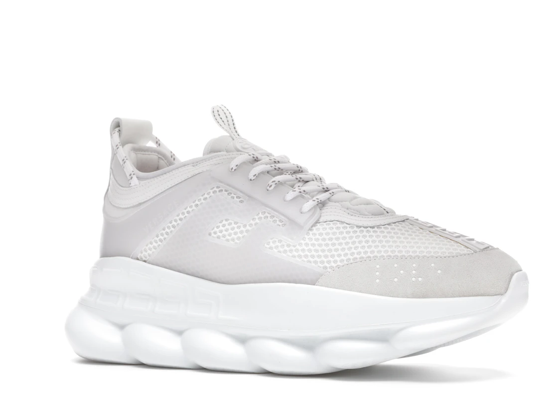 Vue 4 de Versace Chain Reaction White Mesh Rubber Suede