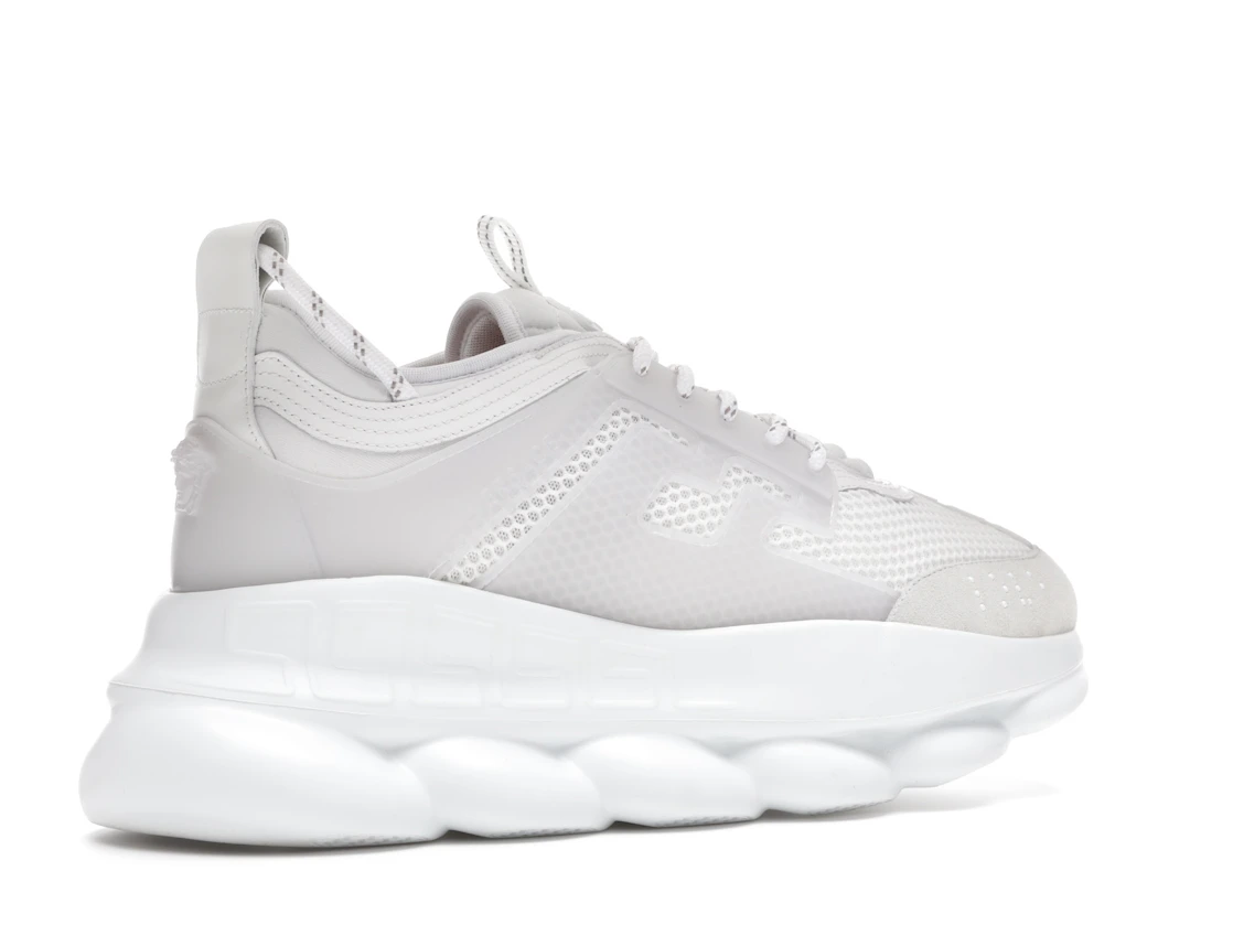 Vue 34 de Versace Chain Reaction White Mesh Rubber Suede