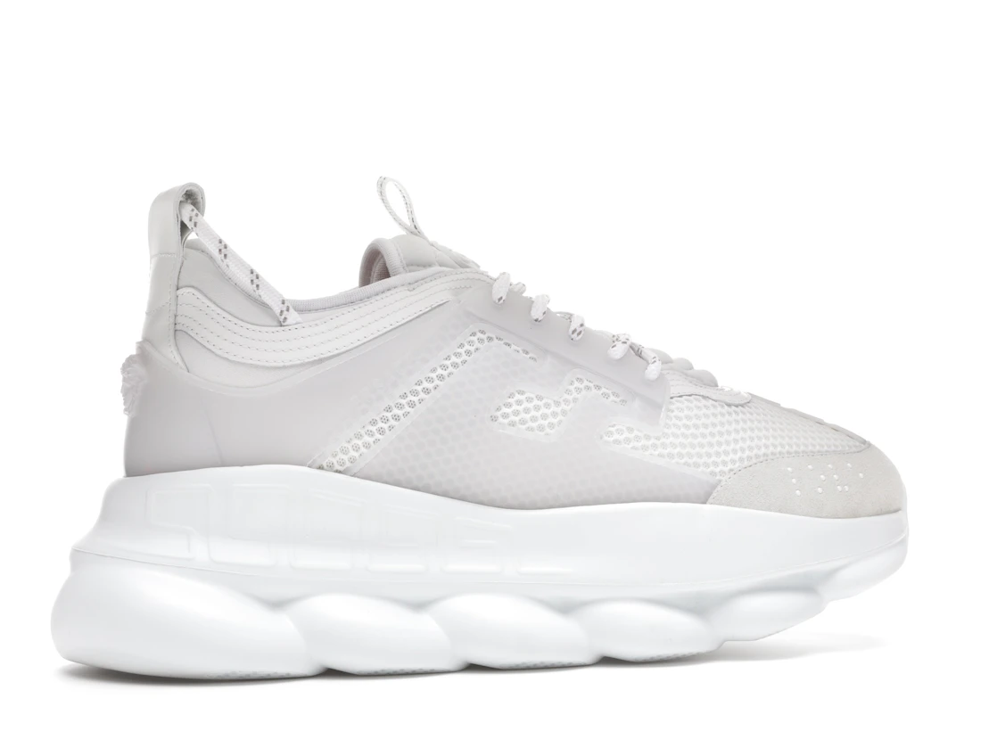 Vue 35 de Versace Chain Reaction White Mesh Rubber Suede